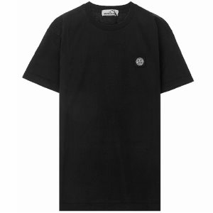 [스톤아일랜드] 19FW 711524113 V0029 와펜 패치 반팔티셔츠 블랙 남성 티셔츠 / TEO,STONE ISLAND