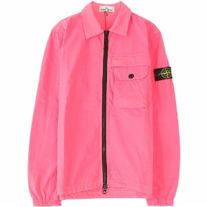 [스톤아일랜드] 20FW 7315107WN V0087 와펜 포켓 집업 셔츠자켓 핑크 남성 자켓 / TEO,STONE ISLAND