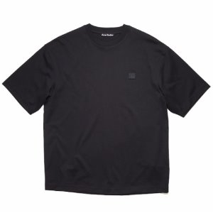 [아크네] CL0085 900 페이스 패치 반팔 티셔츠 블랙 남성 티셔츠 / TJ,ACNE STUDIOS