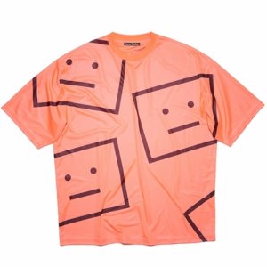 [아크네] CL0093 CJG 올오버 페이스 프린팅 반팔티셔츠 일렉트릭 핑크 남성 티셔츠 / TJ,ACNE STUDIOS
