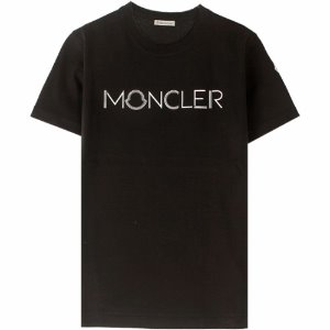 [몽클레어] 8C76210 V8161 999 로고패치 레터링 반팔티셔츠 블랙 여성 티셔츠 / TJ,MONCLER