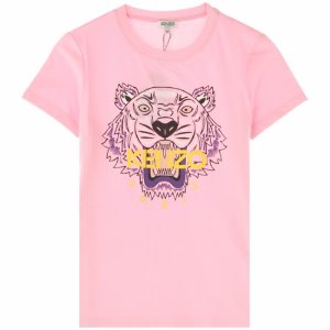 [겐조] 18SS 4YA 2TS721 32 타이거 프린팅 반팔 티셔츠 핑크 여성 티셔츠 / TR,KENZO