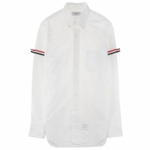[톰브라운] MWL150E 00139 100 암밴드 클래식 셔츠 화이트 남성 셔츠 / TR,THOM BROWNE