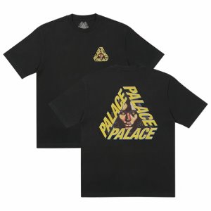 [팔라스] P21TS132 BK G 페이스 로고 반팔 티셔츠 블랙 남성 티셔츠 / TEO,PALACE