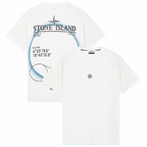 [스톤아일랜드] 22SS 76152NS97 V0003 백 그래픽 로고 프린팅 반팔티셔츠 라이트 그레이 남성 티셔츠 / TJ,STONE ISLAND