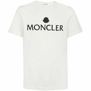 [몽클레어] 8C00007 8390T 032 가슴로고 라운드 반팔티셔츠 아이보리 남성 티셔츠 / TJ,MONCLER