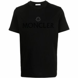 [몽클레어] 8C00007 8390T 999 가슴로고 라운드 반팔티셔츠 블랙 남성 티셔츠 / TJ,MONCLER