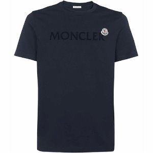 [몽클레어] 8C00025 8390T 778 로고패치 라운드 반팔티셔츠 네이비 남성 티셔츠 / TLS,MONCLER