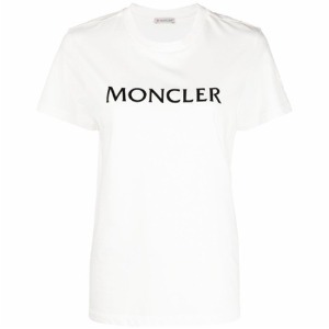 [몽클레어] 8C00012 829HP 033 로고자수 라운드 반팔티셔츠 아이보리 여성 티셔츠 / TJ,MONCLER