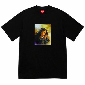 [슈프림] FW22KN47 BK 마리아 라인스톤 프린팅 반팔 티셔츠 블랙 공용 티셔츠 / TSH,SUPREME