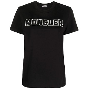 [몽클레어] 8C00008 829HP 999 마글리아 엠보 로고 반팔 티셔츠 블랙 여성 티셔츠 / TJ,MONCLER