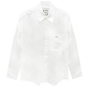 [우영미] W241SH07811W 코튼 백로고 셔츠 화이트 남성 셔츠 / TJ,WOOYOUNGMI